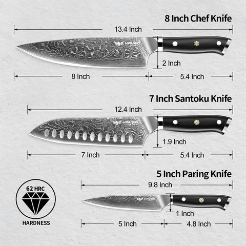 Haugo 7-inch Santoku knife for versatile chopping and slicing