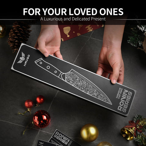 Haugo Damascus pattern close-up showcases beauty and durable construction.