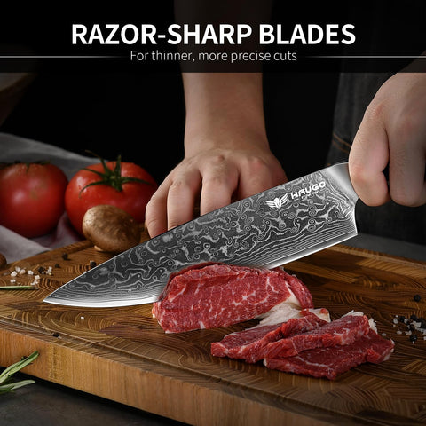 Haugo ergonomic G10 handle delivers non-slip grip and comfort.