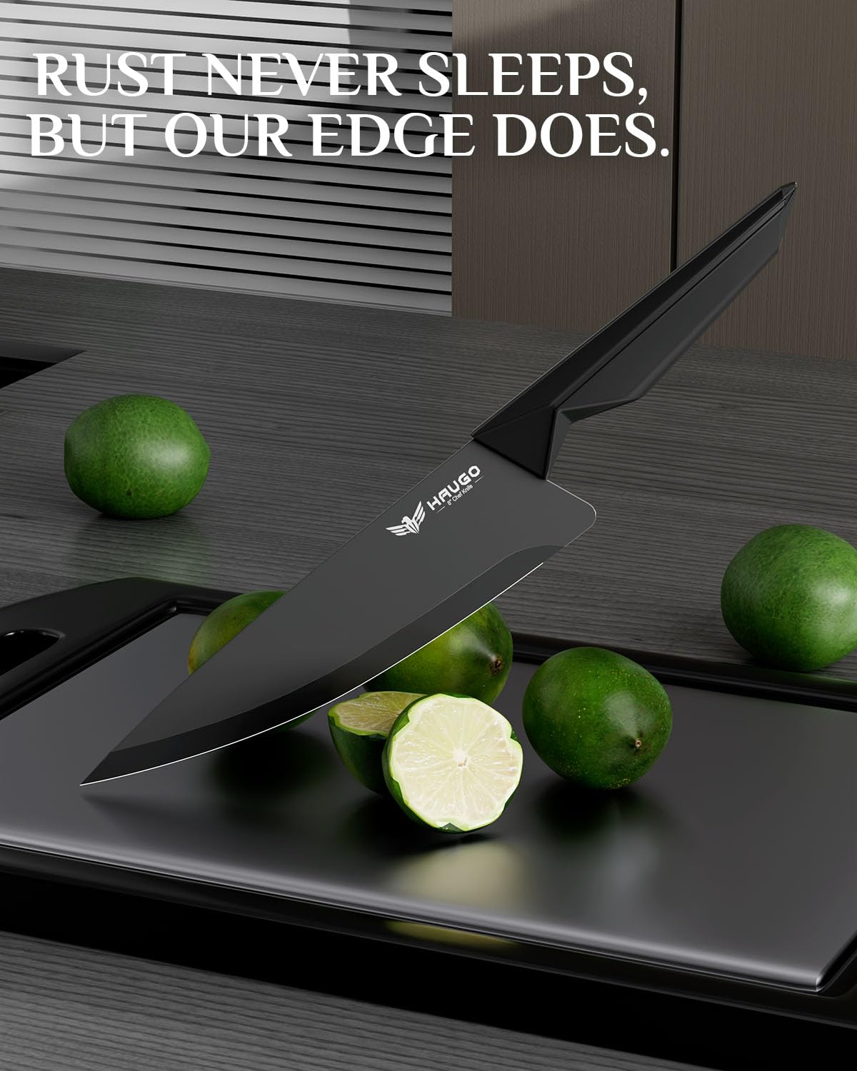 High-carbon German stainless steel blades deliver durable, precise cuts