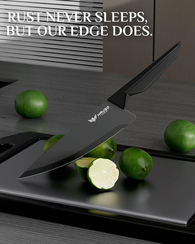 High-carbon German stainless steel blades deliver durable, precise cuts