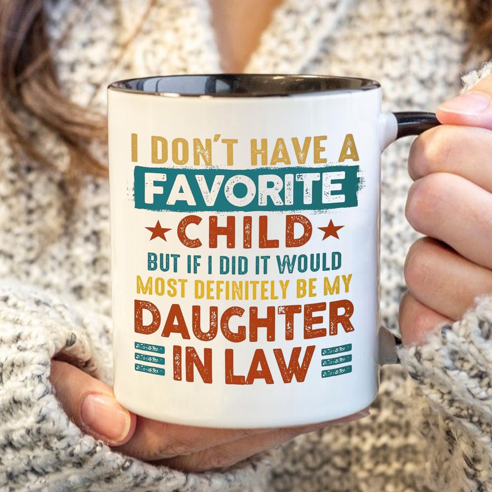 Haukea mug for father-in-law gift with double-sided message, ideal for daily coffee.
