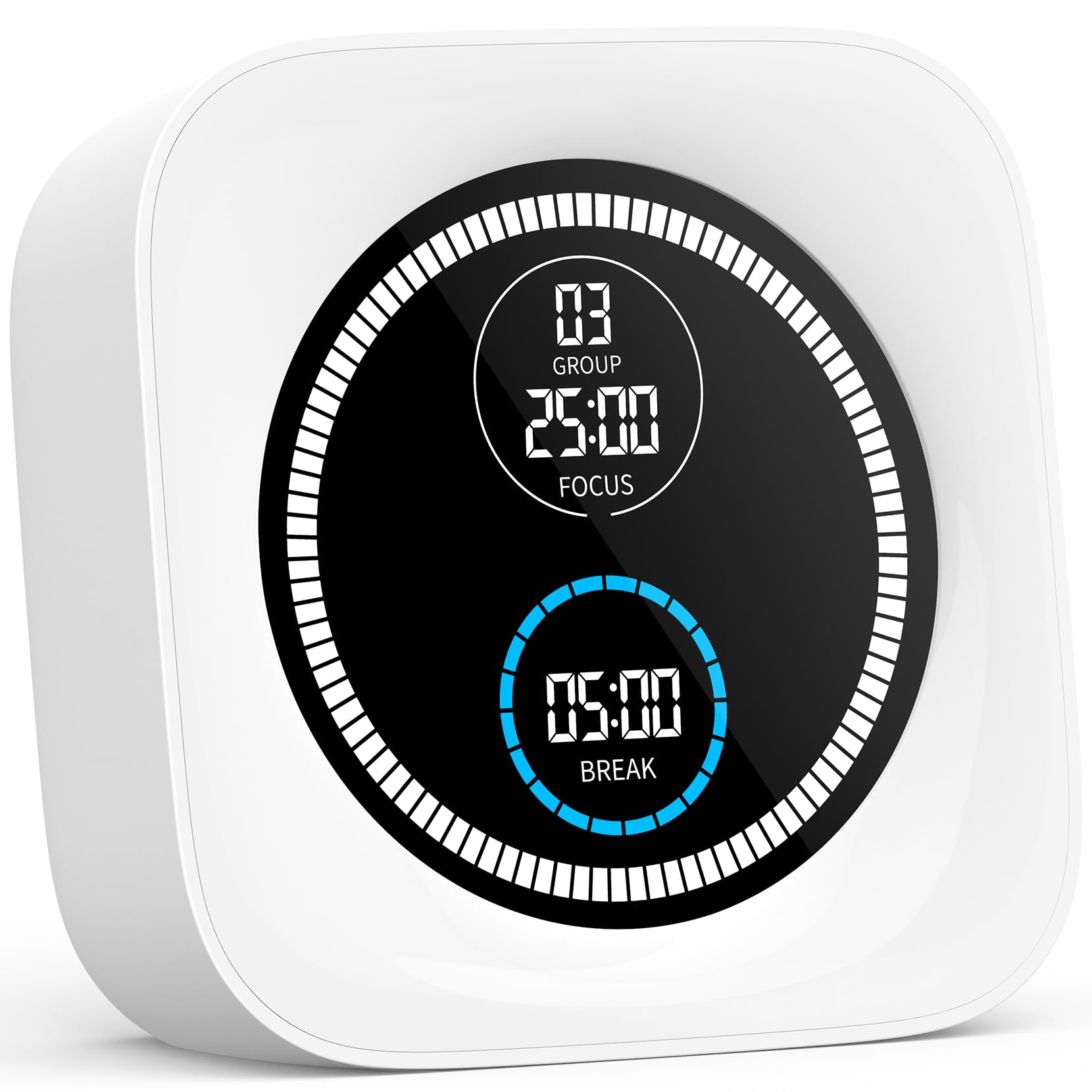 HAUKINIX timer front view with clear countdown aids focused study sessions