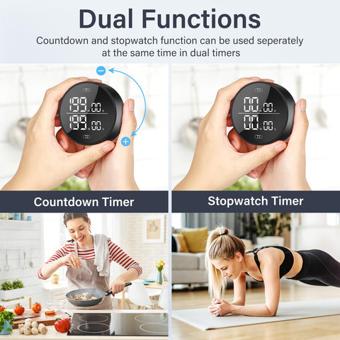 HAUKINIX timer magnetically mounted on fridge for convenient access