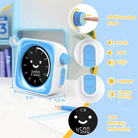 HAUKINIX kids timer with colorful interface supports classroom task management.