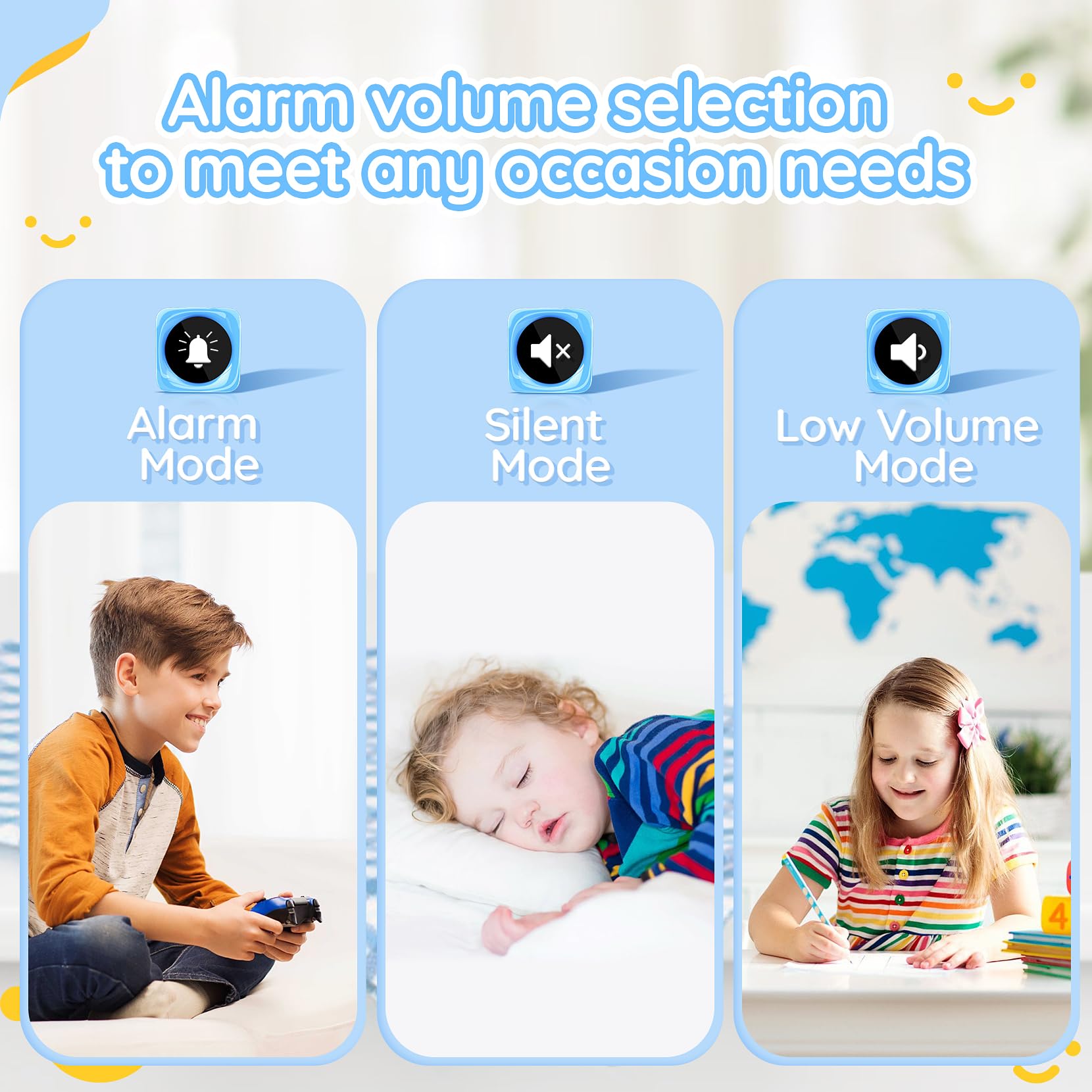 HAUKINIX timer with 3 alarm options suits varied classroom environments.
