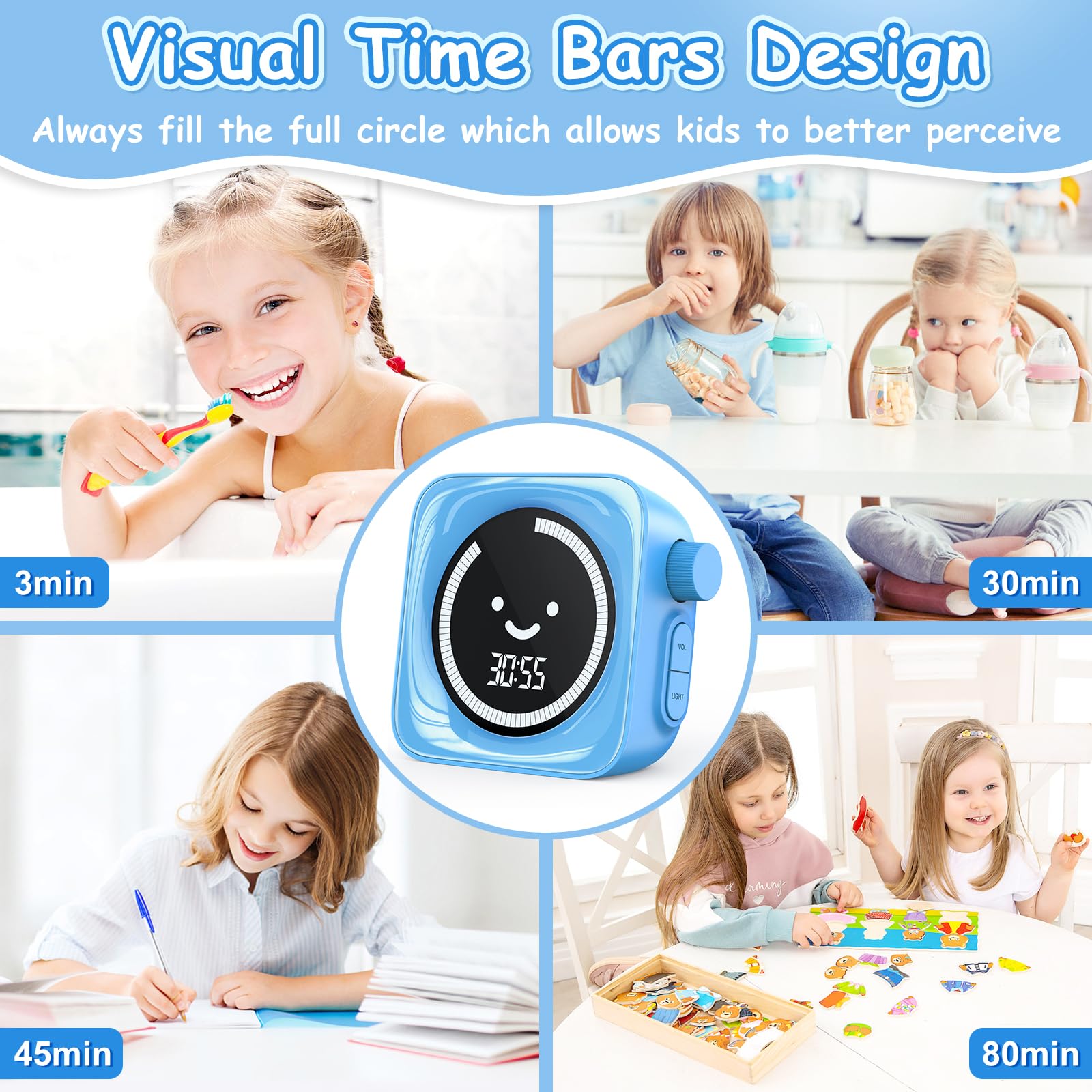 HAUKINIX quiet timer offers adjustable volume for different environments.
