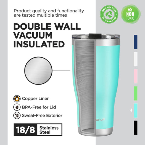HAUSHOF 30oz tumbler-capacity emphasizes generous 30-ounce volume for daily use.