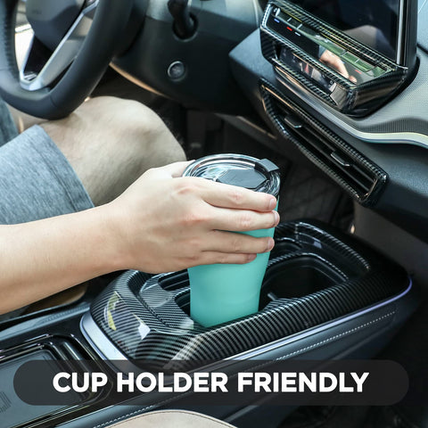 HAUSHOF 30oz tumbler lid-tritan demonstrates BPA-free, durable sipping design.