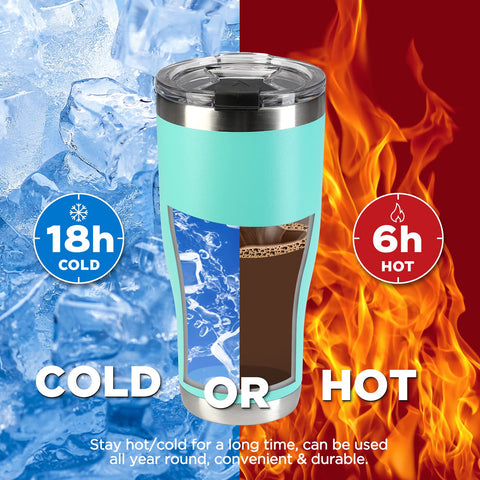 HAUSHOF 30oz tumbler-stainless-steel interior conveys hygienic, durable construction.