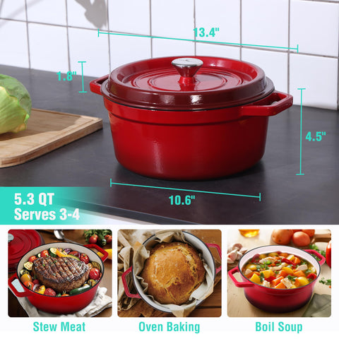 HAUSHOF Dutch oven, preserves moisture and enhances flavors during slow cooking.