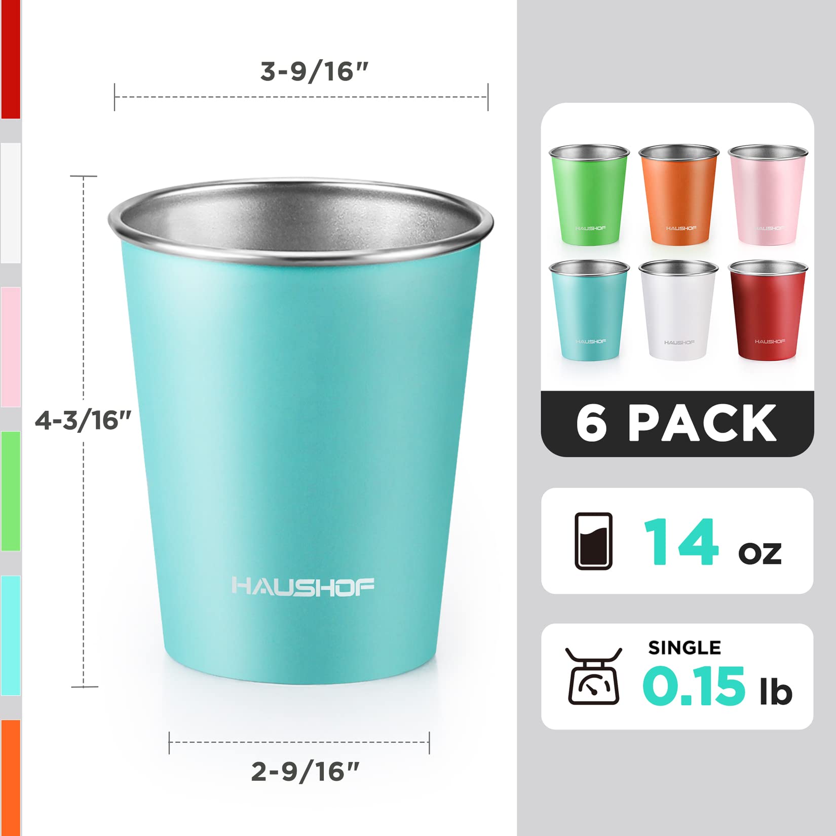 HAUSHOF Pint Cup keeps drinks cold, ideal for iced coffee and beer.