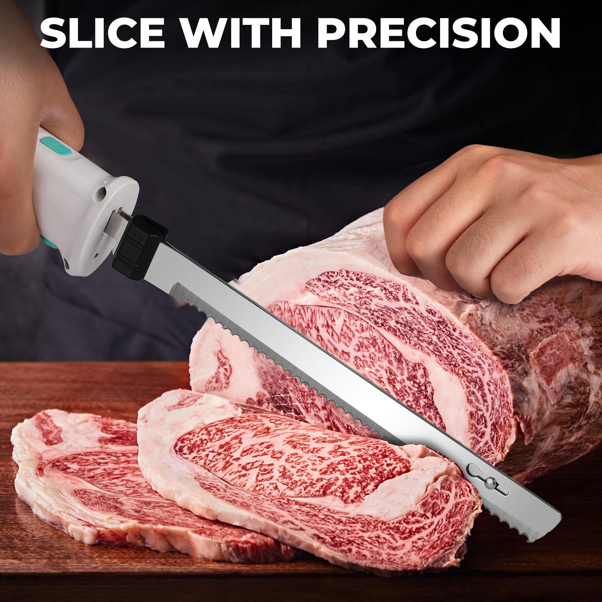 HAUSHOF cordless knife in a kitchen ready for everyday slicing tasks