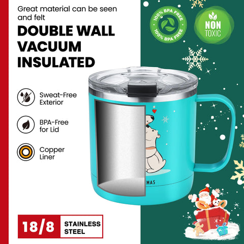 Ergonomic handle design on the Haushof insulated mug.