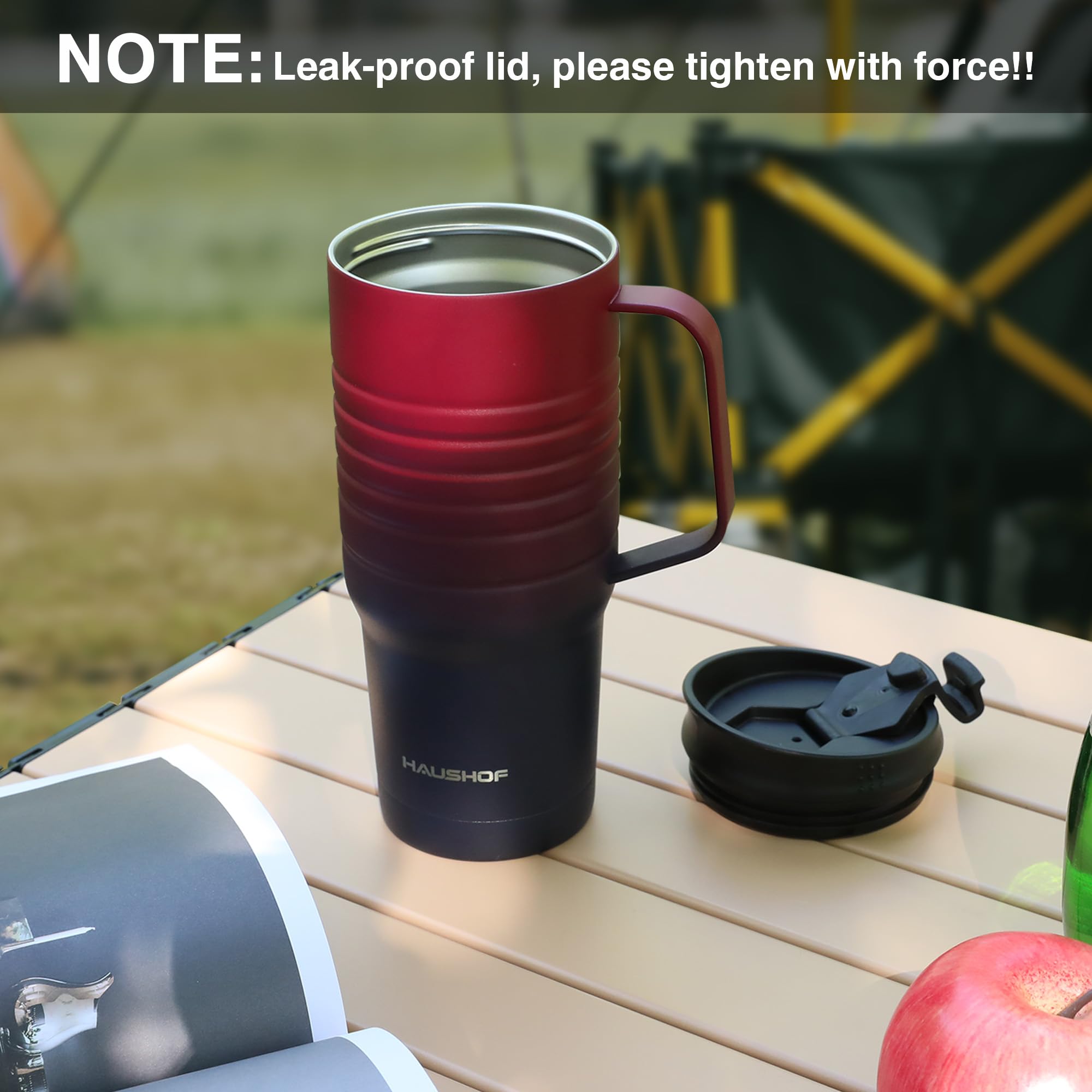 HAUSHOF gradient color travel mug stands out in crowds