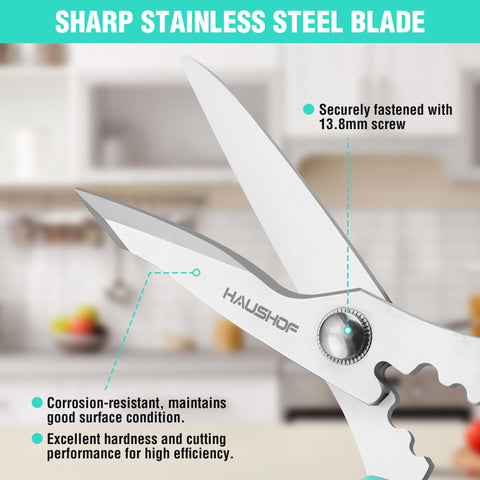 HAUSHOF soft grip handle provides non-slip comfort during long chopping sessions.