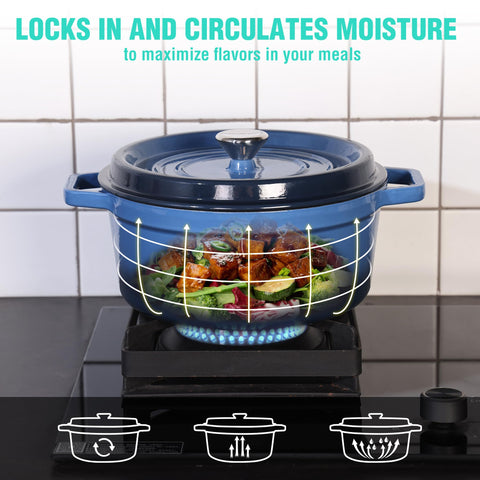 HAUSHOF micro-pressure seal lid preserves moisture and flavor