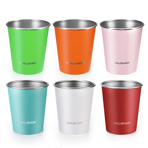 HAUSHOF Pint Cup 14oz in stainless steel, durable and easy to clean for everyday use.