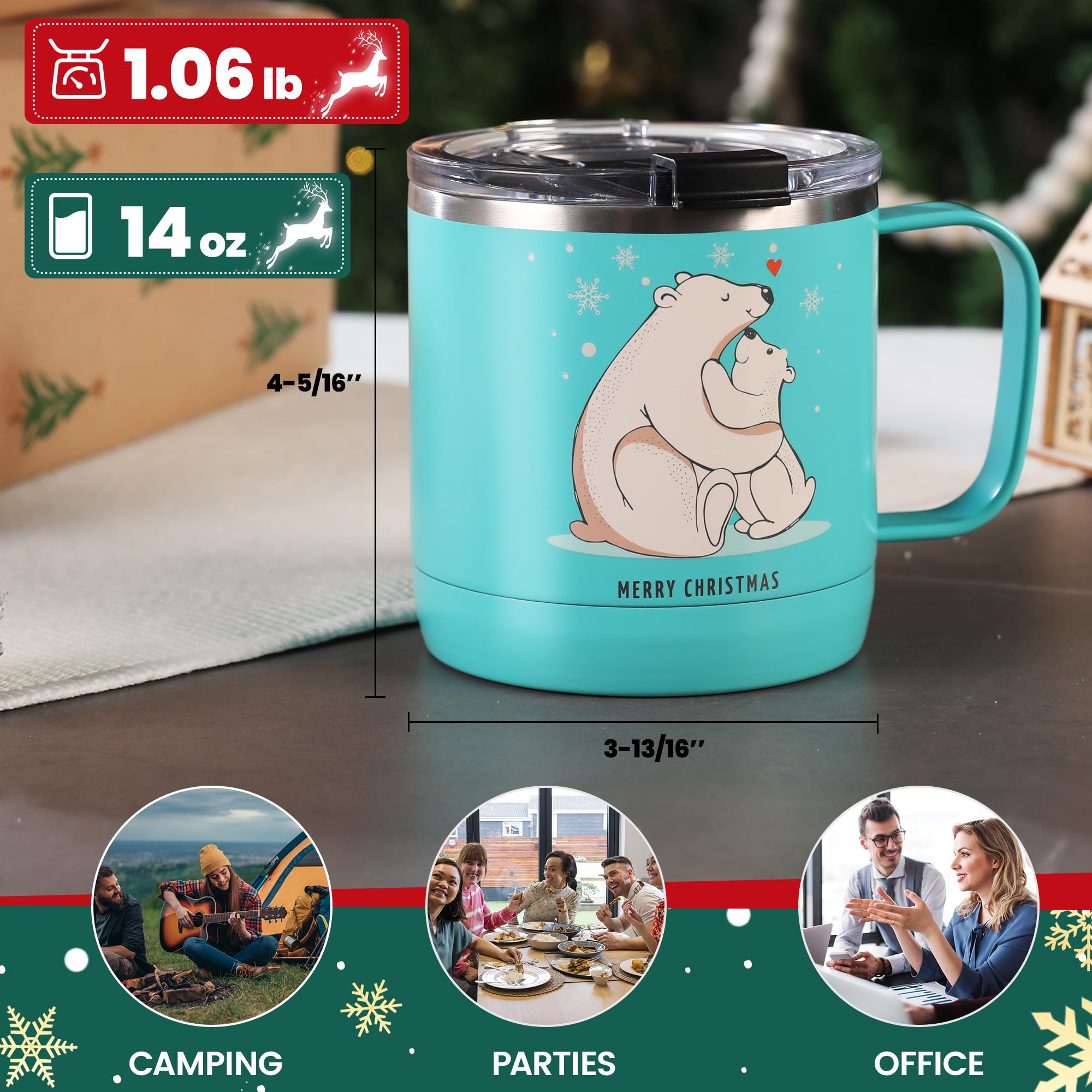 Haushof stainless steel mug close-up shows smooth, durable finish.