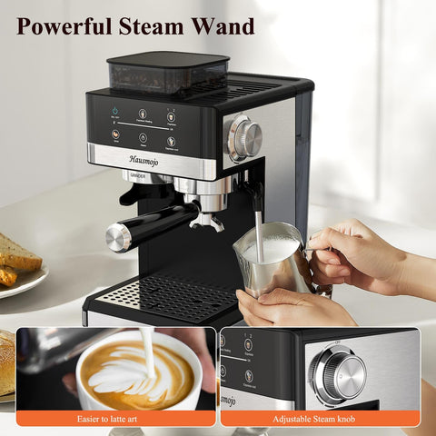 Hausmojo 51mm portafilter with tamper for even extractions