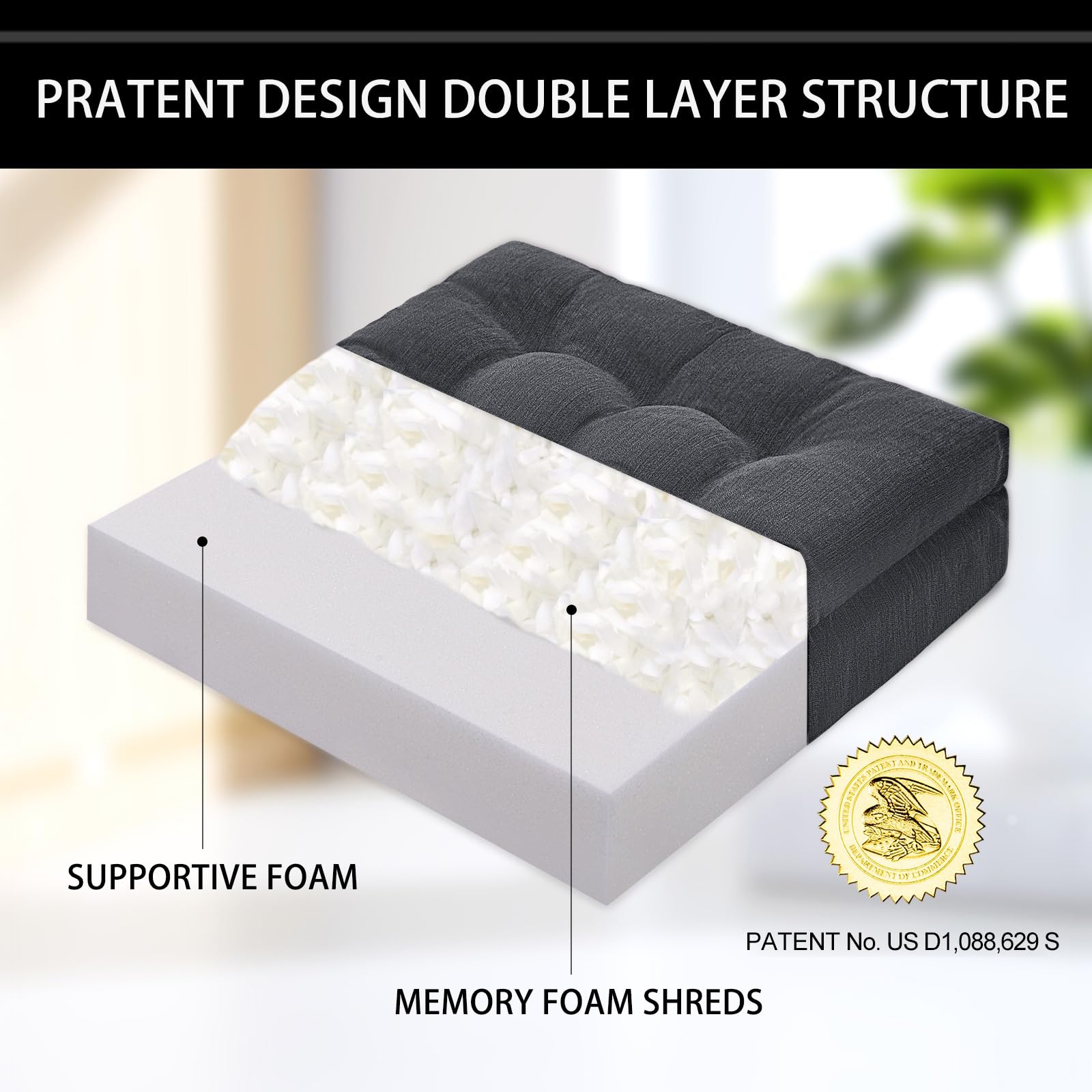 HAVARGO recliner cushions memory-foam top layer for soft seating
