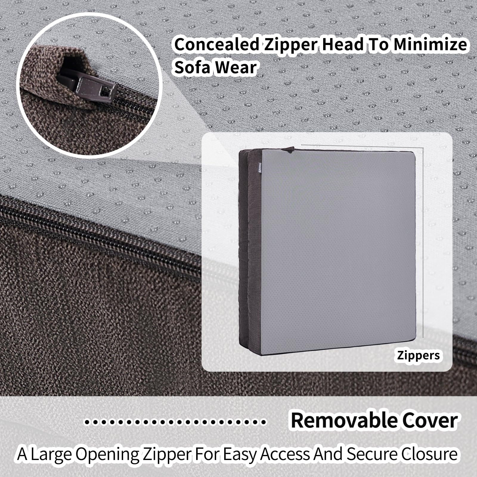 HAVARGO taupe color cushion blends with most living spaces