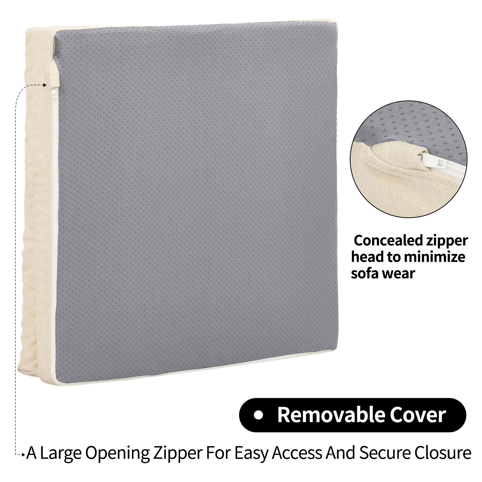HAVARGO recliner cushions non-slip bottom; secure use on various chairs.