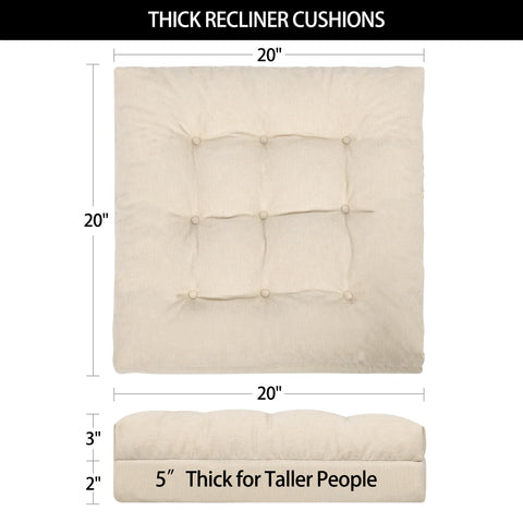 HAVARGO recliner cushions top-angle; soft dual-layer comfort on display.