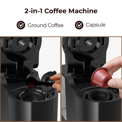 Havato mini coffee maker in a compact dorm desk setup.