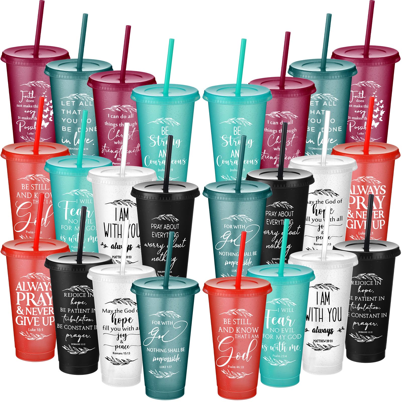 Havawish 24oz tumbler with verse design for daily inspiration on the go