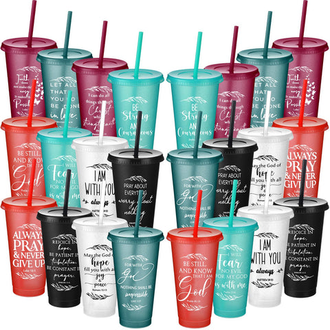 Havawish 24oz tumbler with verse design for daily inspiration on the go