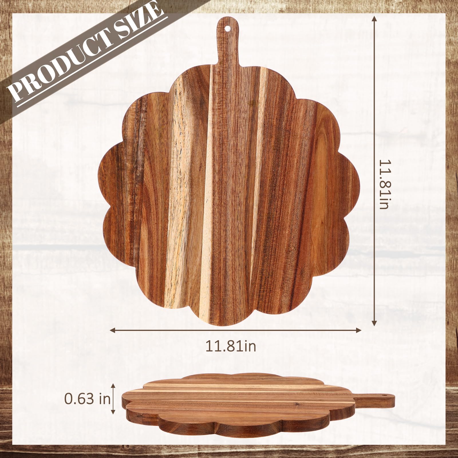 Havawish acacia wood board natural grain ideal for cutting and serving