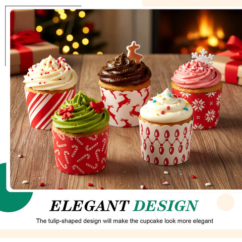 Havawish wedding and party cupcake wraps in red and white for elegant presentation.