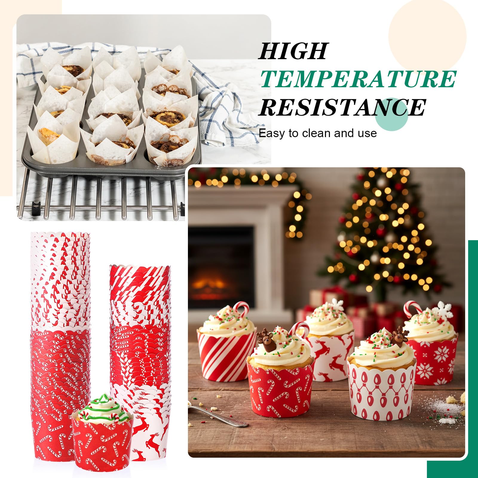 Havawish wood pulp liners provide sturdy support for muffins.