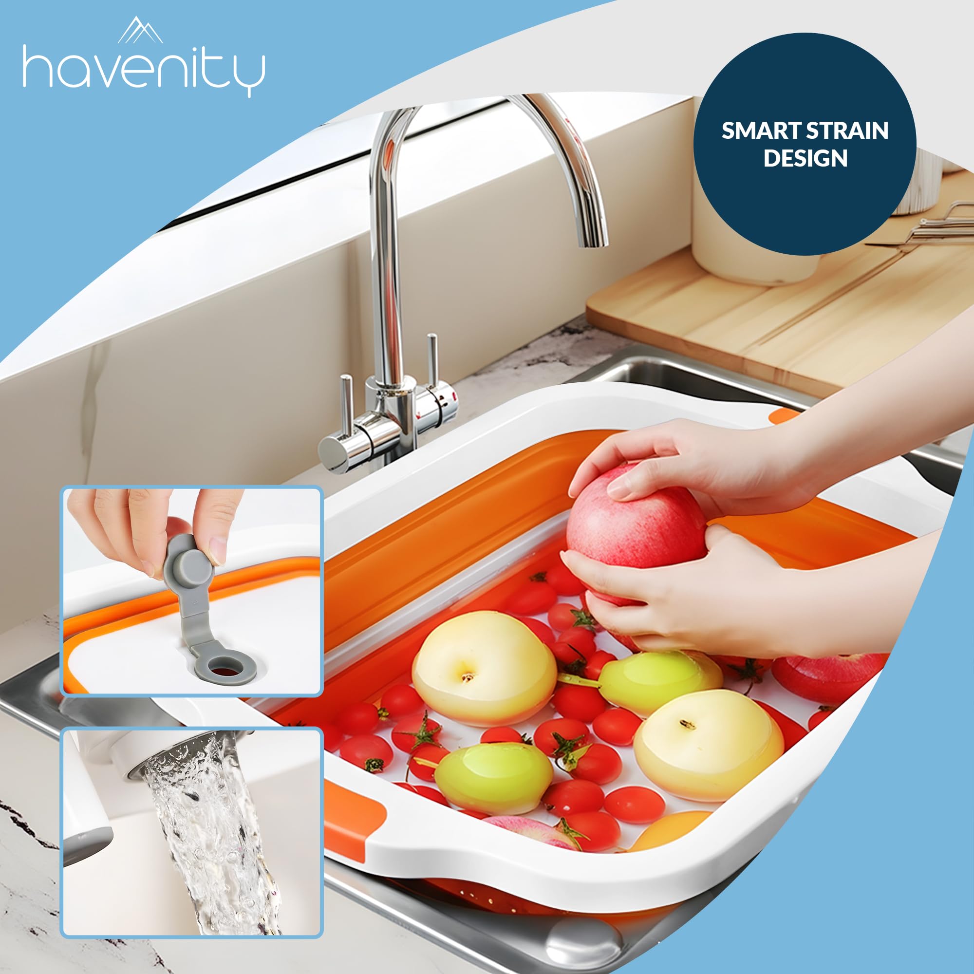 Havenity BBQ Prep Tub serves as a fruit and veggie washing basin.