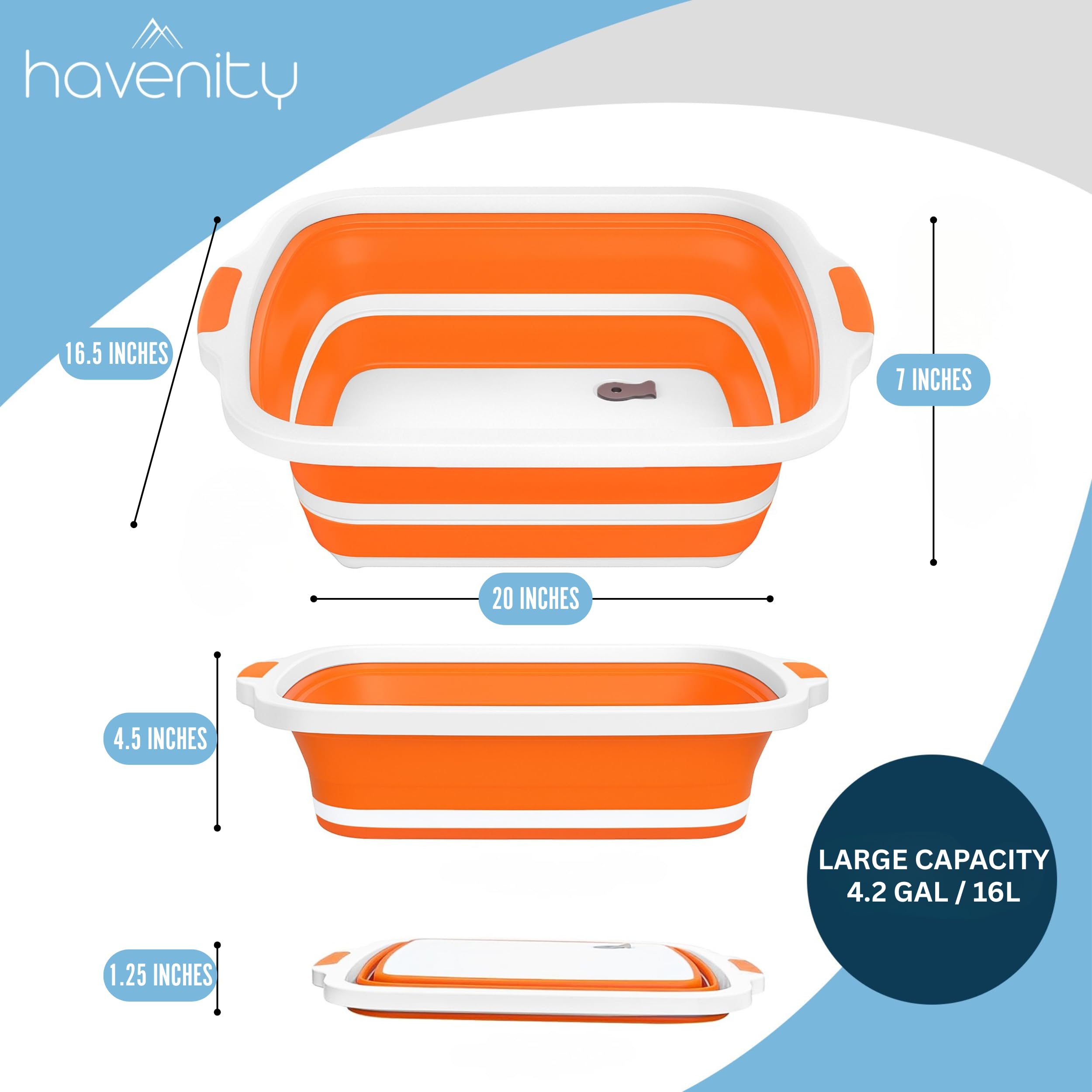 Havenity BBQ Prep Tub with lid keeps ingredients fresh during marinating.