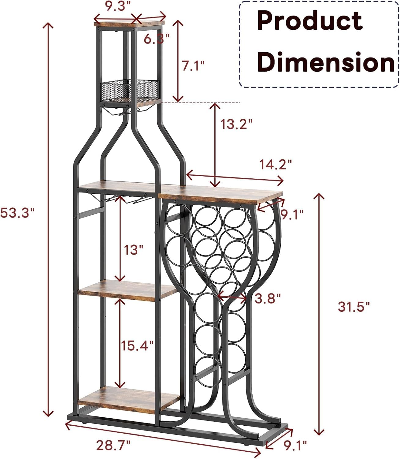 HavenlyYouth liquor cabinet open shelves organize bar tools and accessories within reach.