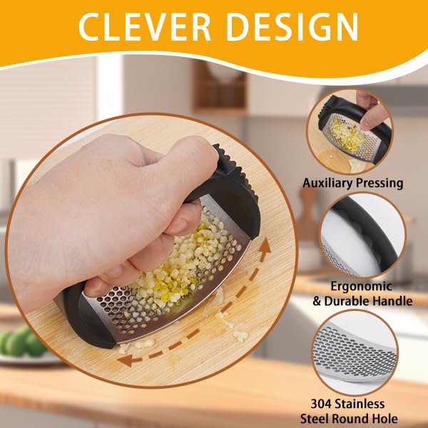 Compact HavenNest garlic press fits small kitchens and mobile setups.
