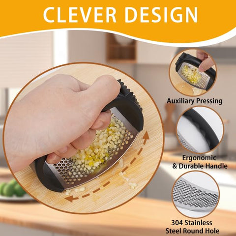 Compact HavenNest garlic press fits small kitchens and mobile setups.