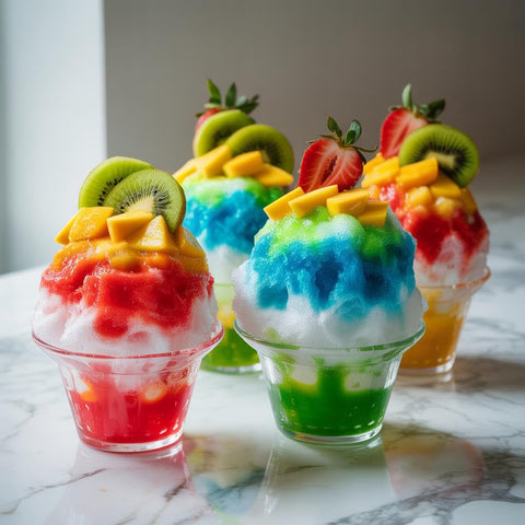 Hawaiian Shaved Ice blue raspberry syrup bottle perfect for party drinks.