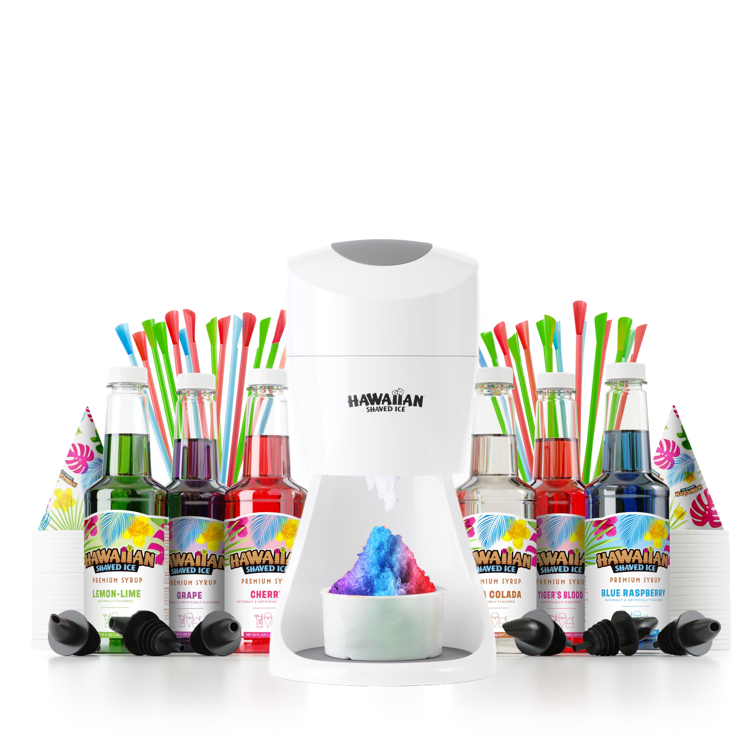 Hawaiian Shaved Ice S900A front view on a home counter offering powdery snow ice for parties
