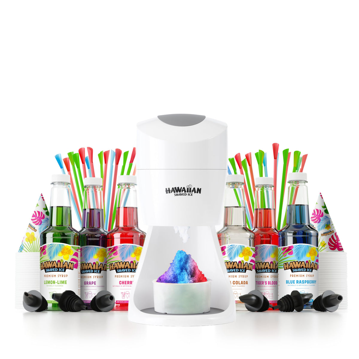 Hawaiian Shaved Ice S900A front view on a home counter offering powdery snow ice for parties