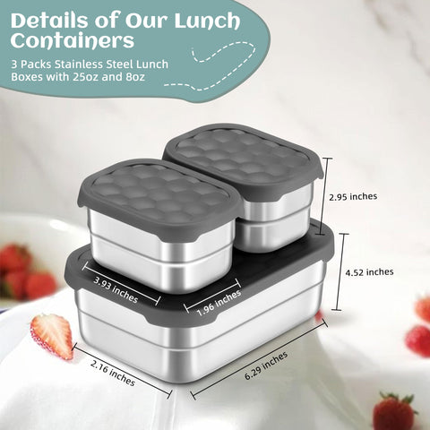 HaWare 25oz large lunch box container for main dishes and sides.