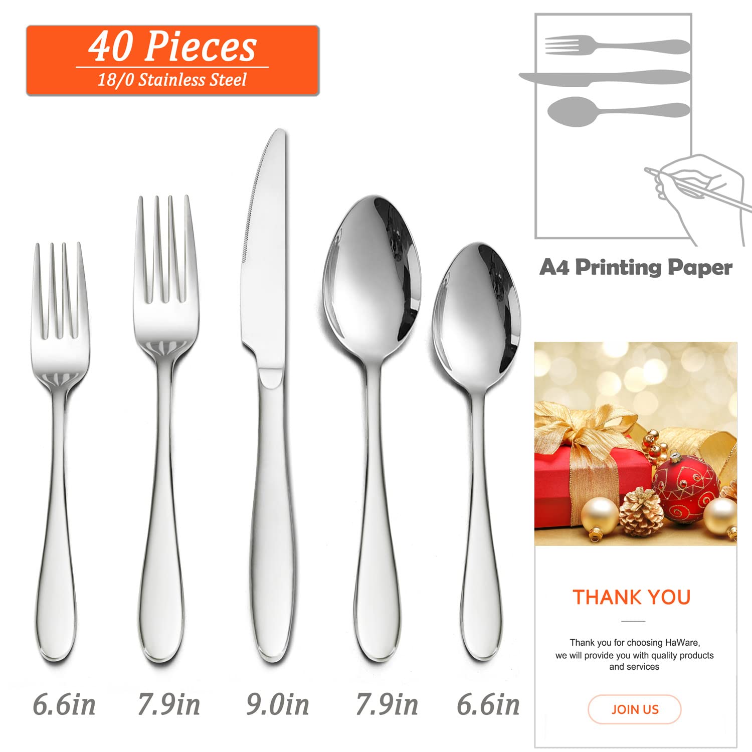 HaWare dinner forks provide ergonomic grip and elegant table presence.