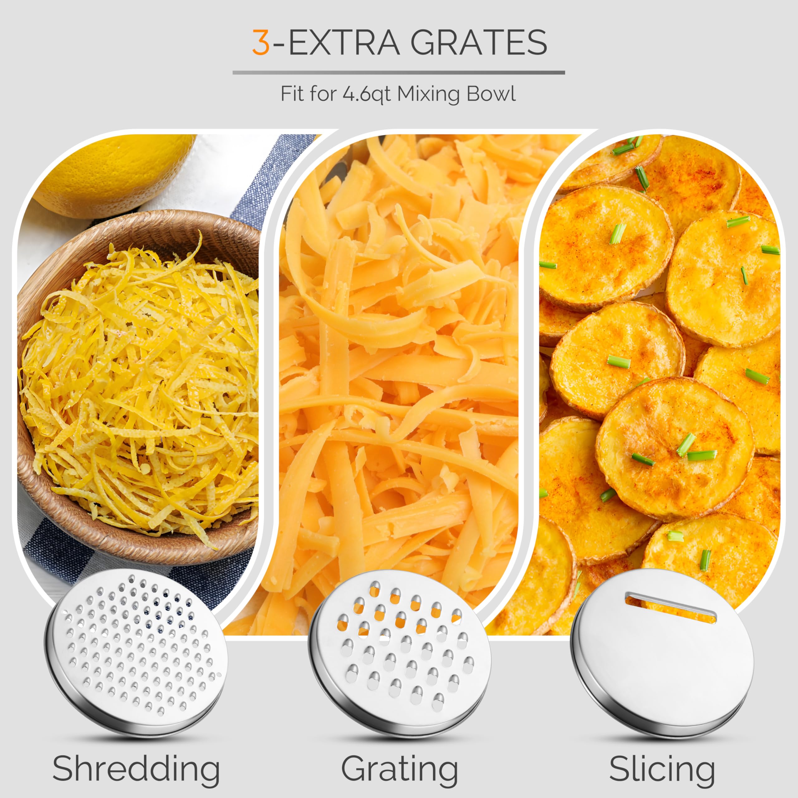 HaWare center-cap detachable lid enables easy use with a mixer without removing lid.