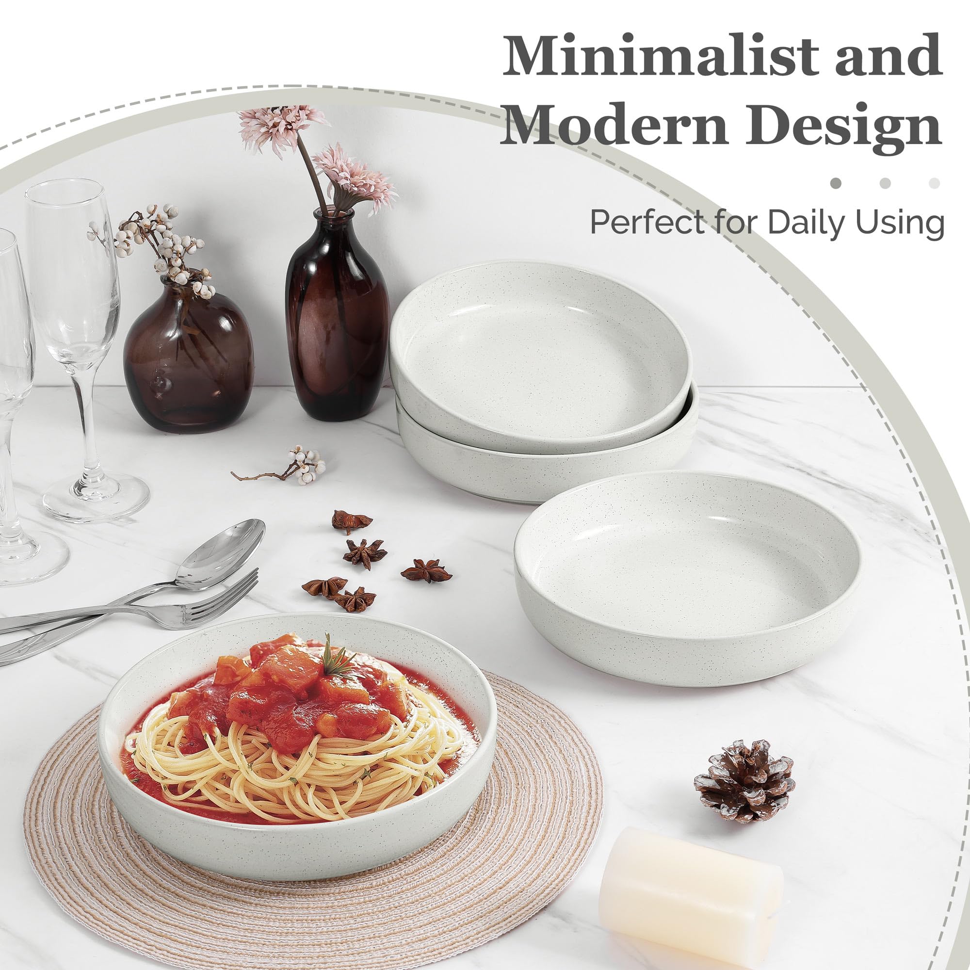 HaWare dishwasher-safe bowls with smooth glaze for quick cleaning.