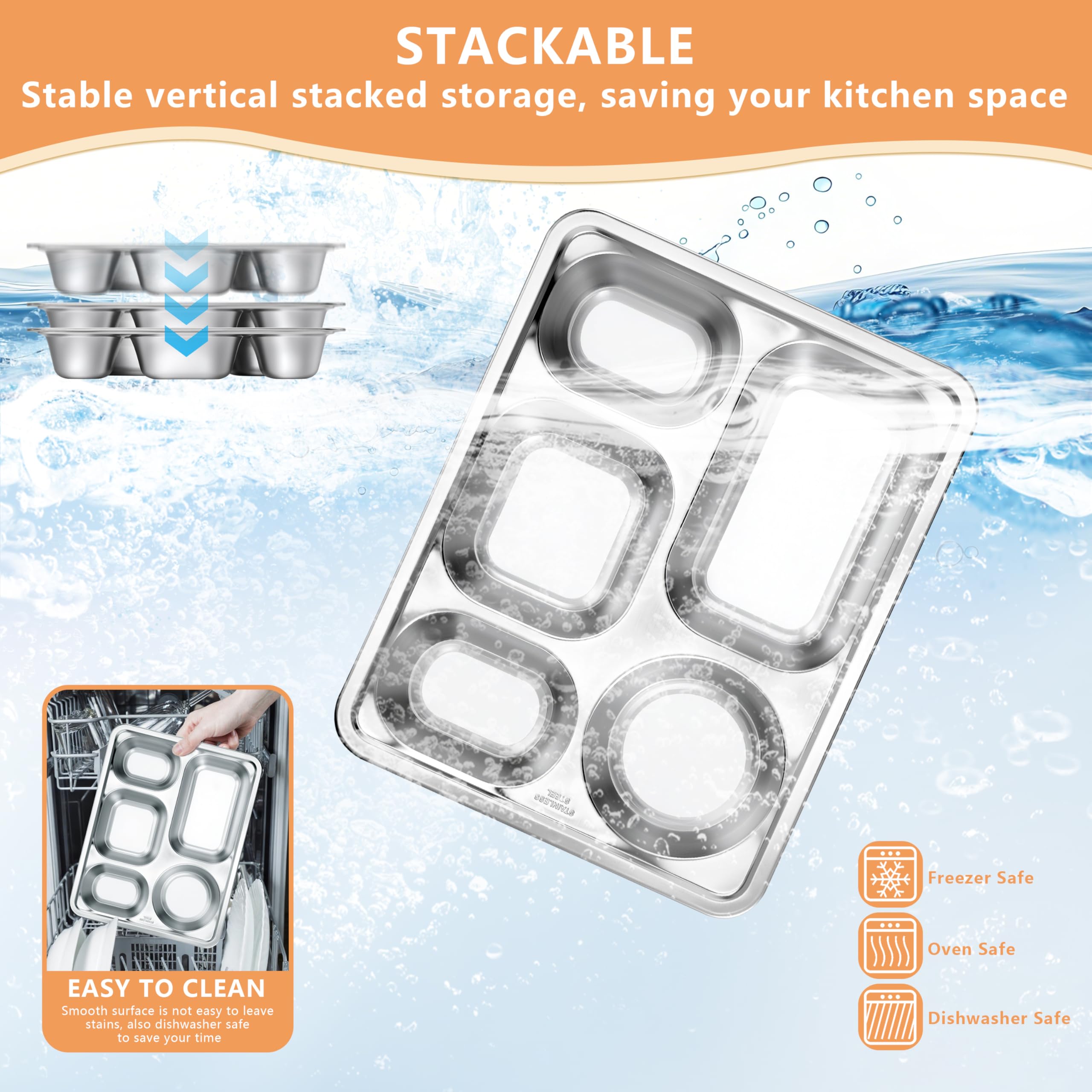 HaWare dishwasher-safe plate with smooth edges for safe cleaning.