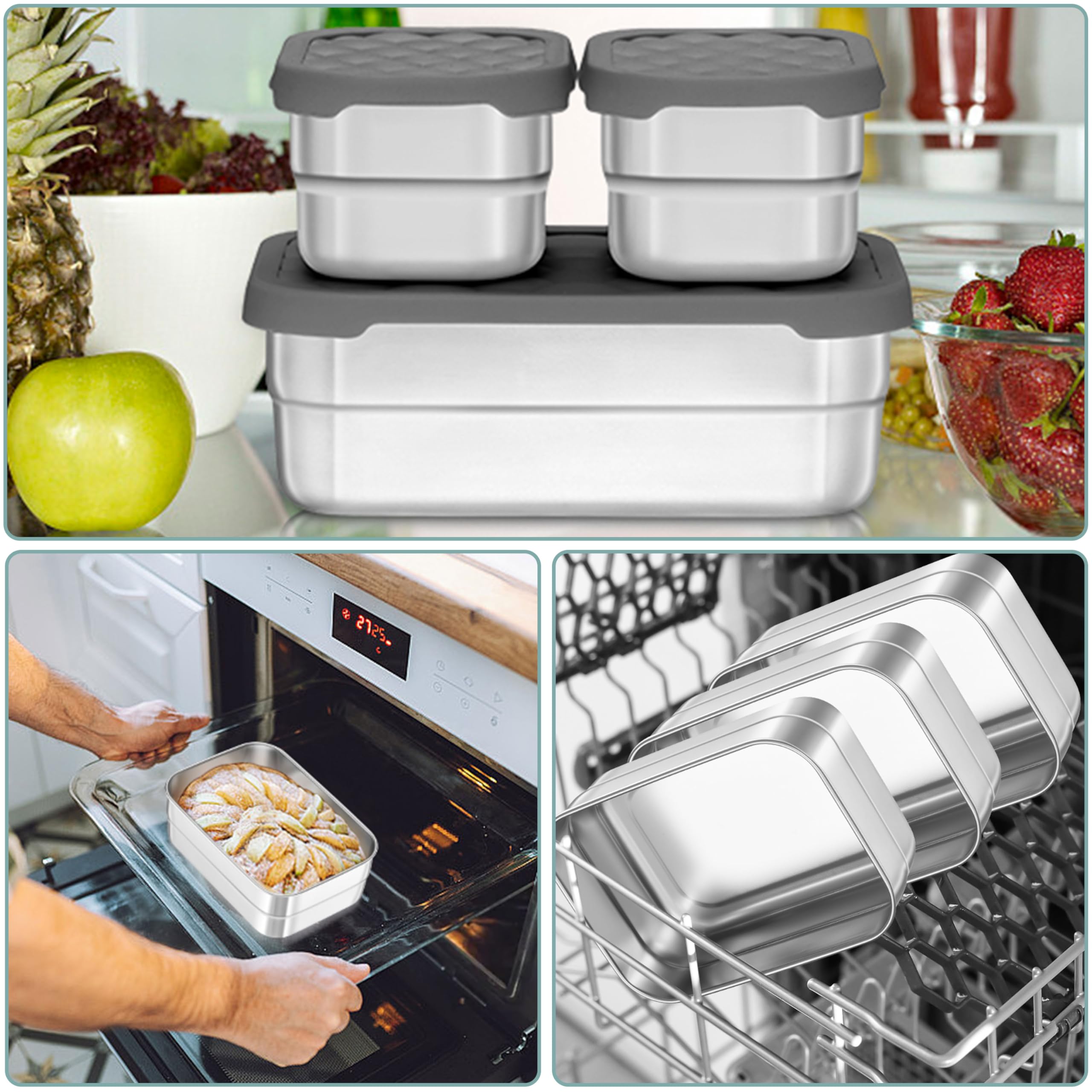 HaWare lunch box inside a backpack, portable for school and trips.