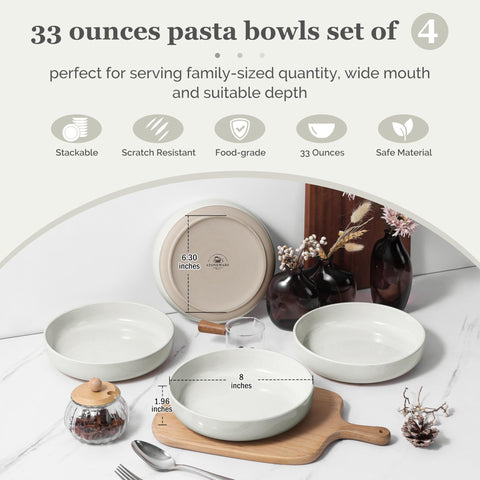 HaWare milky white bowls with scratch-resistant glaze for everyday meals.