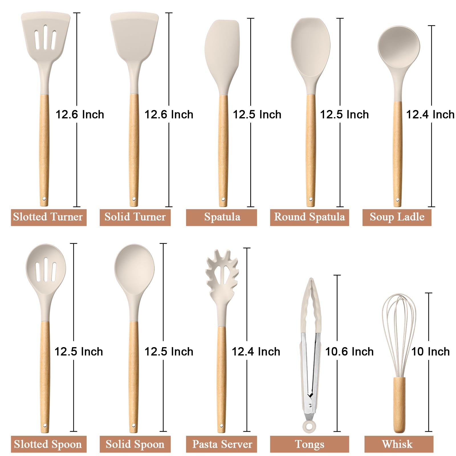 HaWare solid turner with wood handle for sturdy stirring without scratching